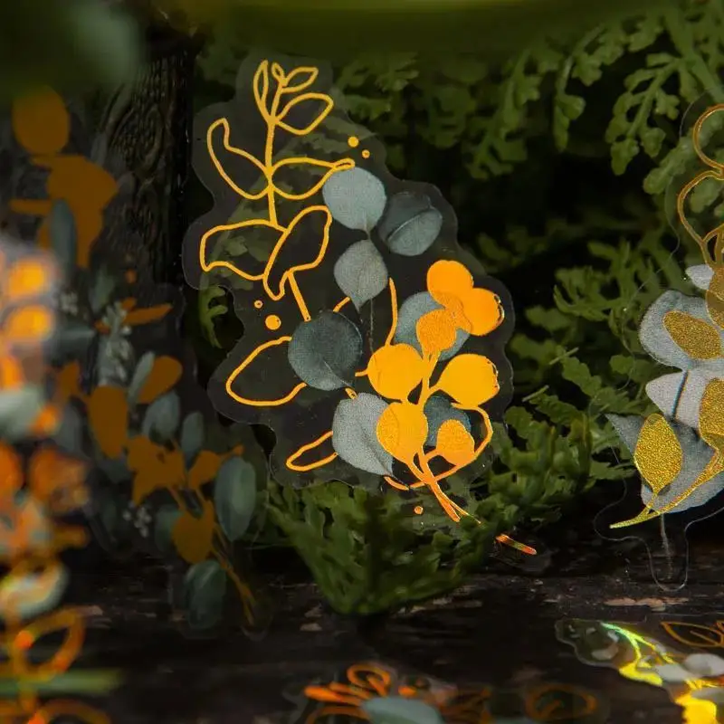 ملصقات نباتية عتيقة بتصميم رقا - مراجعة Gold Foil Flakes وسعره
