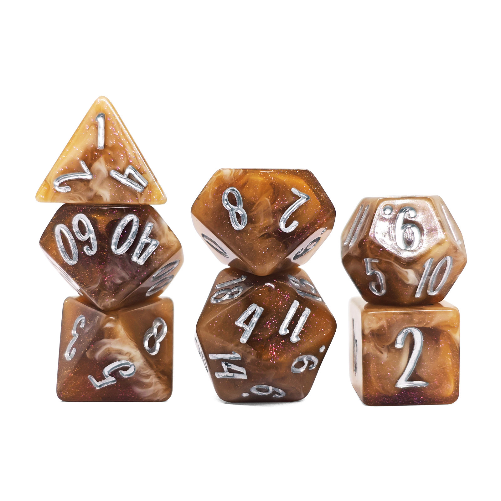 مجموعة من 7 قطع من مكعبات DND  - مراجعة Resin Glitter Pack وسعره